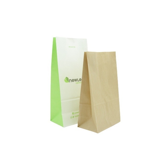 Large Paper Bags For Bakery Classic Style With Solid Pattern