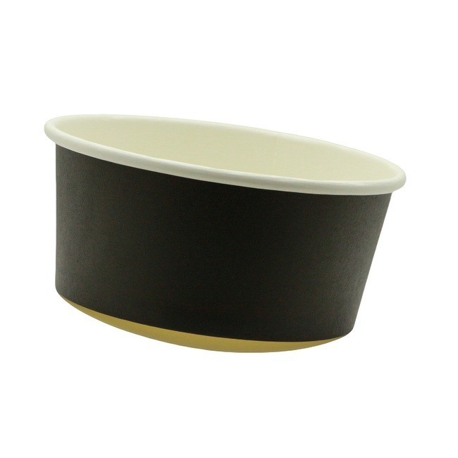 Black Heavy Duty Paper Bowls for Ice Cream, Hot Soup, Salad, Dessert, Cereals, Food 32 oz Extra Large Paper Bowls Leak Proof Disposable Hot Soup Bowls Bulk Large Salads Bowls