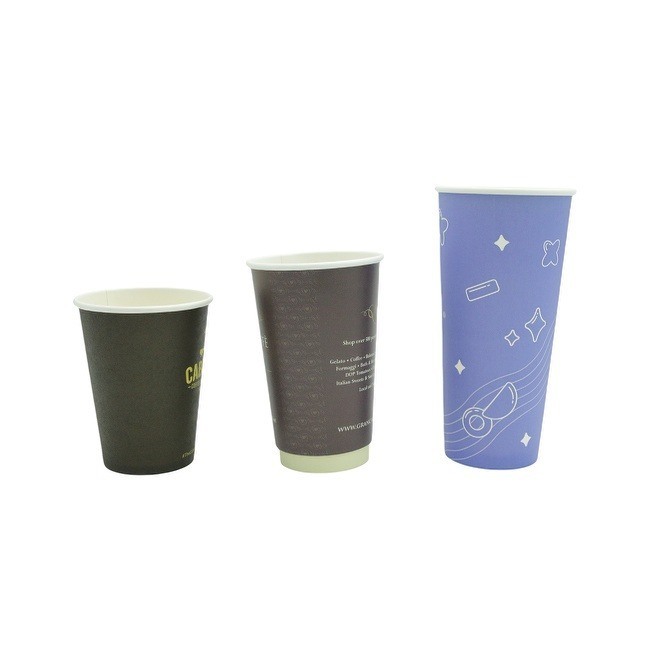 16OZ Double Wall Coffee Cup For Hot Beverages, Tea, Espresso, Cocoa to go Drink Containers, Café & Office