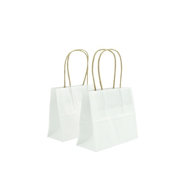OEM Customized Gift Bags 8x4.25x10.5 Brown Paper Gift Bags with Handles Bulk for Wedding, Party Favor, Grocery, Shopping, Retail, Merchandise Medium Kraft Paper Sacks