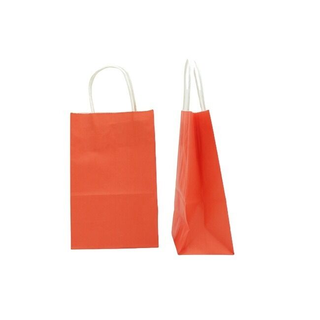 Customized Colorful Kraft Paper Gift Bags with Handles Gift Bags Bulk Medium Size Small Business Bags for Party