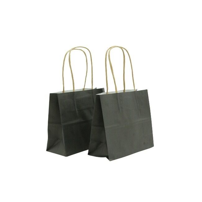 OEM Customized Black Gift Bags with Handles for Goodies Birthdays Events Classrooms & Celebrations