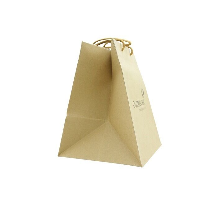 Customized Grocery Bags with Handles 12x7x17 Inch Kraft Paper bags for Grocery Gift and Takeout Use
