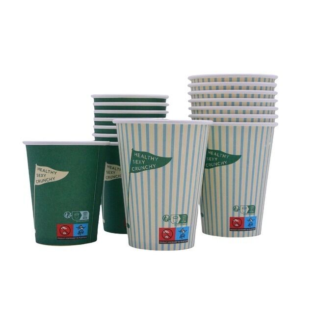 12 oz Disposable Single Wall Paper Coffee Cups with Sleeves To Go Coffee Cups for Home Office Cafes