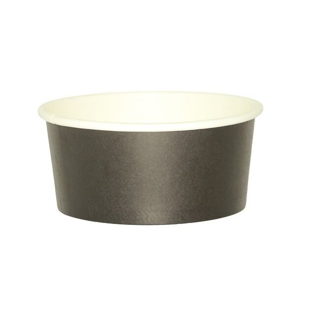 20OZ Black Disposable Dessert Bowls for Hot or Cold Food Paper Snack Containers for Sundae Frozen Yogurt Soup