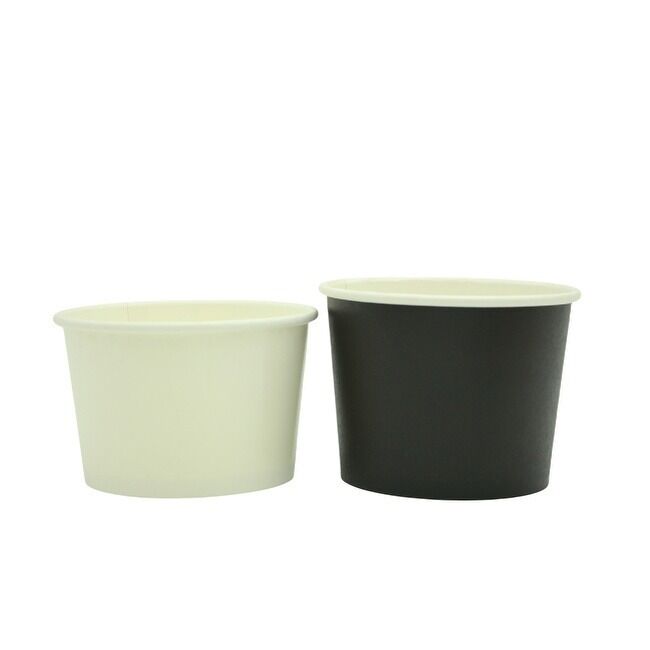 8 Ounce Paper Ice Cream Cups Disposable Dessert Bowls for Hot Soup or Cold Food Sundae Frozen Yogurt
