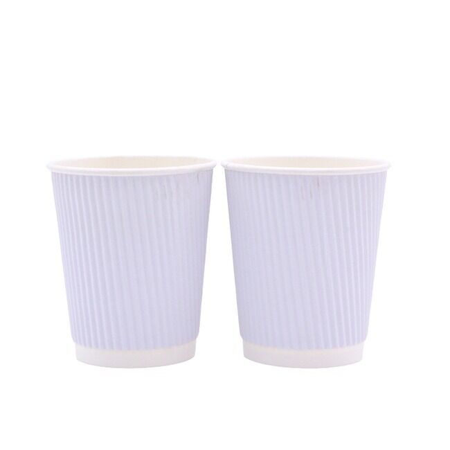 12 oz Coffee Cups Leak-Proof Disposable Paper Cups for Hot/Cold Beverages