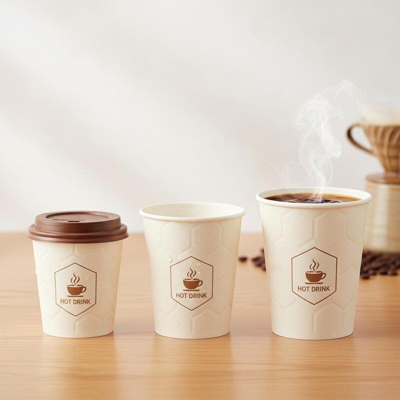 Thickened Double PE Coated Insulated Paper Cup Leak Proof Hot Drink Takeaway 12oz 16oz