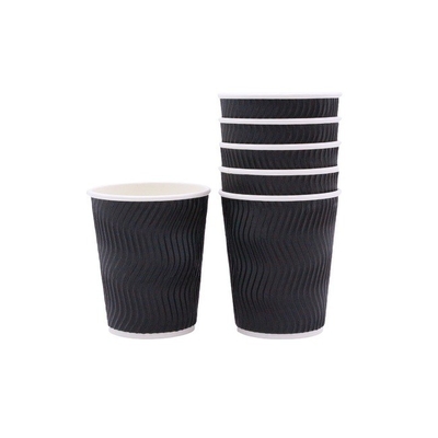 Gobelets jetables isolés pour boissons chaudes Gobelets à paroi ondulée pour boissons froides