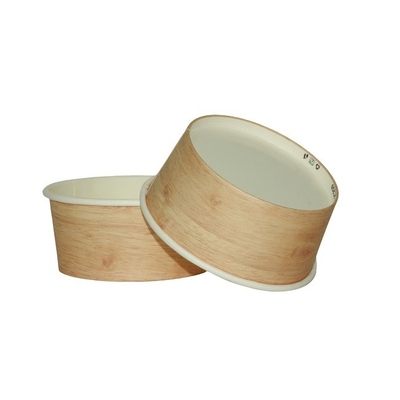 Tazas de sopa de papel de 25 OZ, cuencos redondos de ensalada de papel Kraft con tapas transparentes