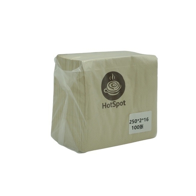 Papel impreso Kraft sin blanquear Servilletas Eco Conscious Tejido de cocina desechable