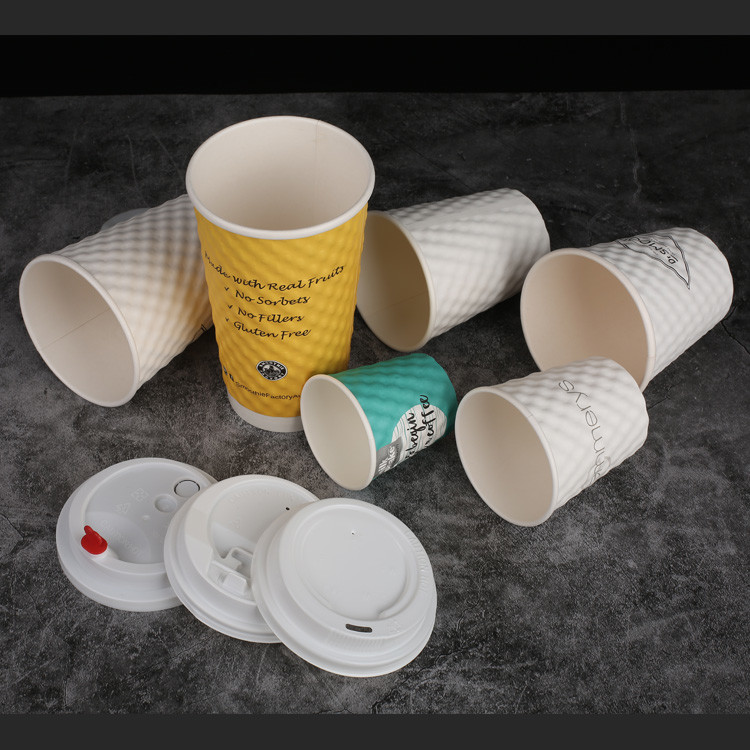Food Grade Custom Compostable Coffee Cups 8oz 12oz 16oz Eco Friendly Paper Cups