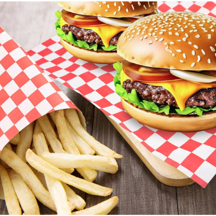 Greaseproof Printed Wax Sheets For Food Waxed Kraft Paper Sheets
