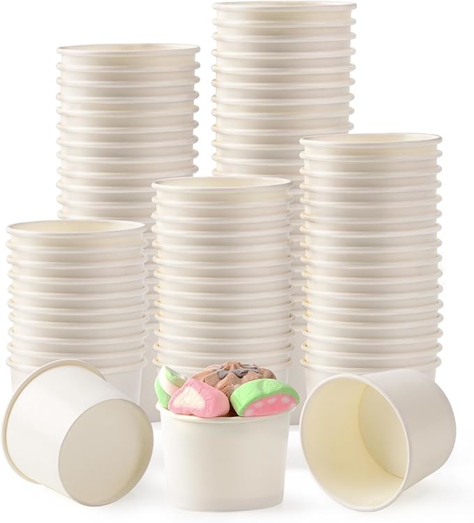 4oz-32oz Ice Cream Paper Cup Microwave Safe Leakproof With Customized Size