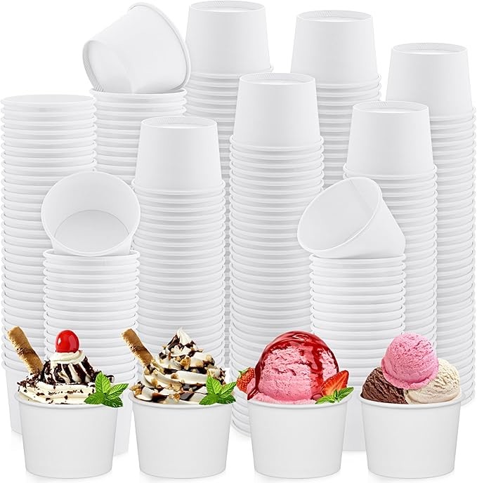 4oz-32oz Ice Cream Paper Cup Microwave Safe Leakproof With Customized Size