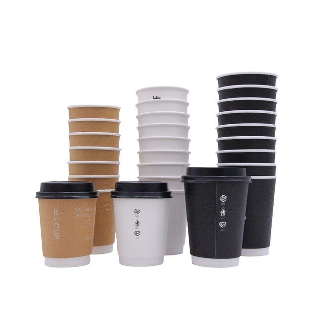 16oz Paper Coffee Cup Hot Cold Beverage Drinking Cup For Juice