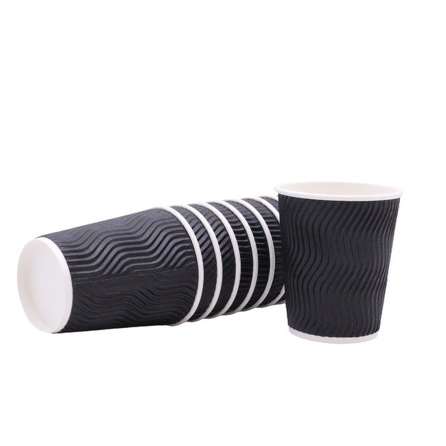 12 Oz Customized Printed Paper Coffee Cups Durable With Lids