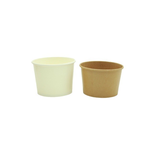 Disposable Kraft Ice Cream Cups 11Oz For Dessert Snack Frozen Yogurt Soup