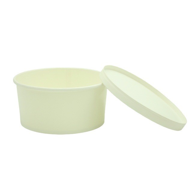 Waterproof  Disposable Paper Bowl Durable 1500ml With Lid OEM
