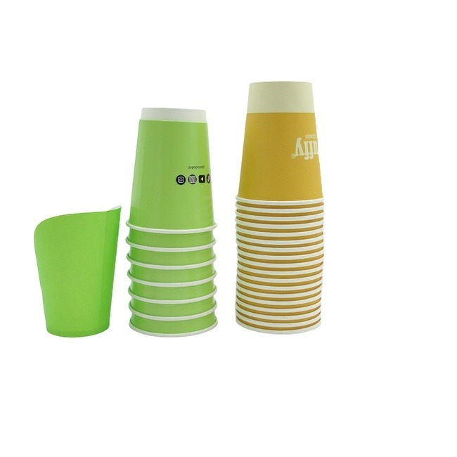 4-24 OZ Personalized Paper Coffee Cups Disposable For Water Juice Tea