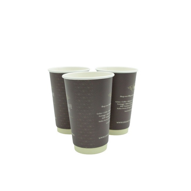 Kraft Custom Paper Coffee Cups Recyclable For Party Picnic Travel