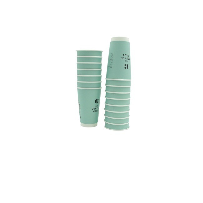 Disposable Blue Paper Coffee Cup For Hot Liquid Chocolate Juice Hot Beverage Drinkings