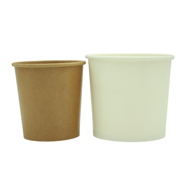 Customized 8 Oz Paper Soup Containers Food Grade With Vented Lids