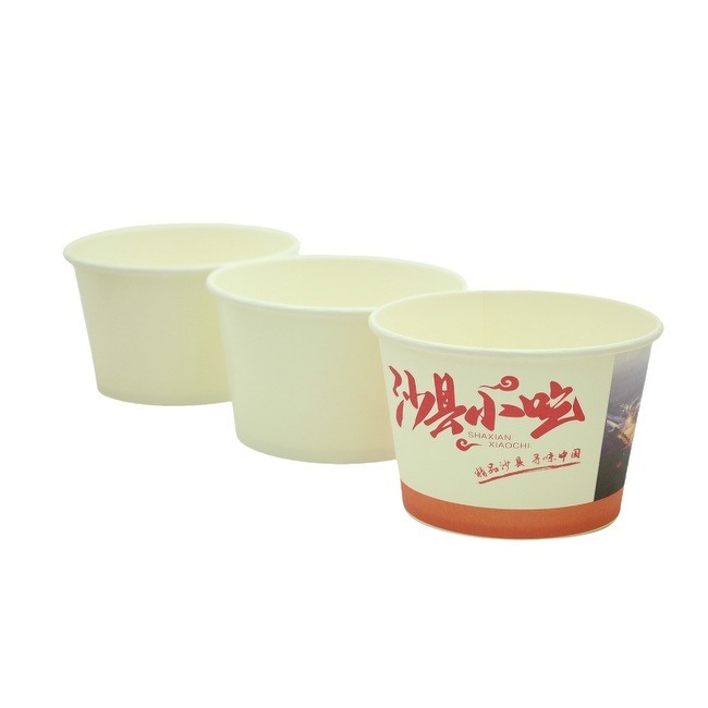 Compostable Paper Soup Cup Freezer Safe With PLA Lined ISO9001
