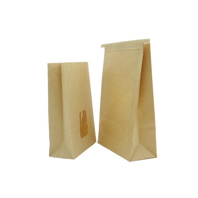 Eco Friendly Disposable Bread Bags Paper Baguette Bread Bags With Window