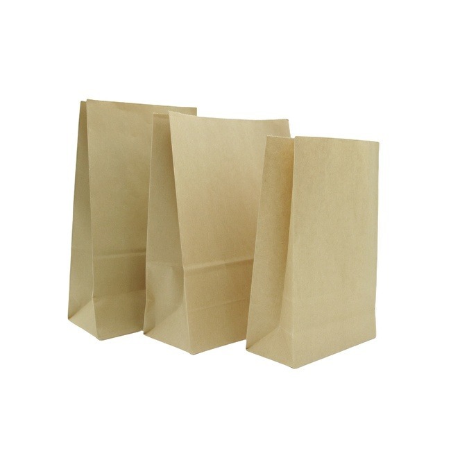 Large Paper Bags For Bakery Classic Style With Solid Pattern