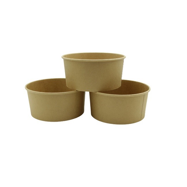 Customized Round Paper Soup Bowls With Lids Eco Friendly Disposable Bowls
