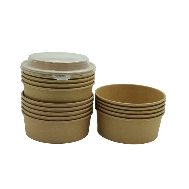 Hot Soup Bowls Bulk Large Salads Bowls, Large Paper Bowls Leak Proof Disposable Heavy Duty Paper Bowls for Ice Cream, Hot Soup, Salad, Dessert, Cereals, Food