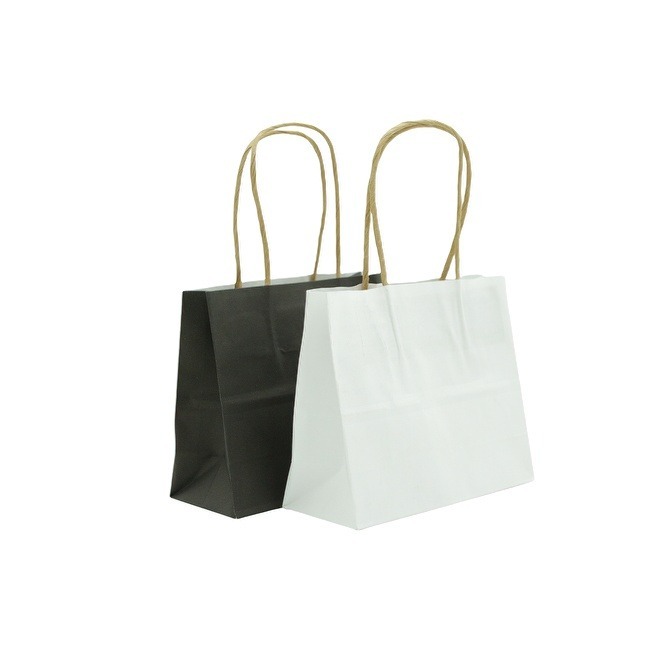 OEM Customized Gift Bags 8x4.25x10.5 Brown Paper Gift Bags with Handles Bulk for Wedding, Party Favor, Grocery, Shopping, Retail, Merchandise Medium Kraft Paper Sacks