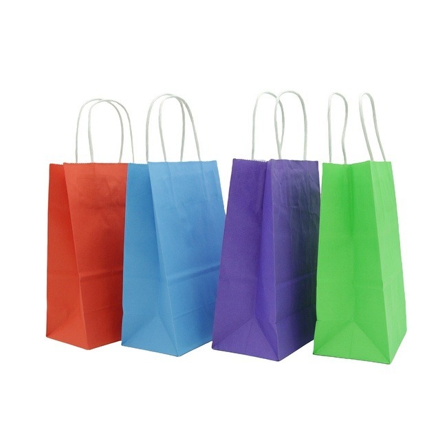 Customized Small Gift Paper Bag with Handles Brown Paper Bags Graduation Gift Sturdy Kraft Paper Retail Shopping Bags Party Favor Christmas