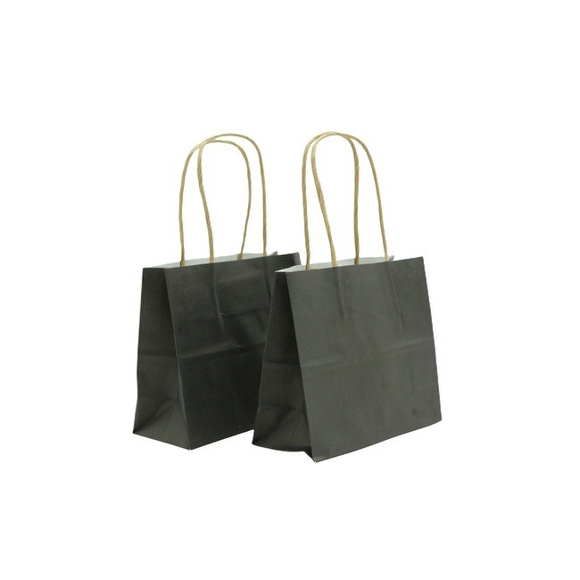 OEM Customized Black Gift Bags with Handles for Goodies Birthdays Events Classrooms & Celebrations