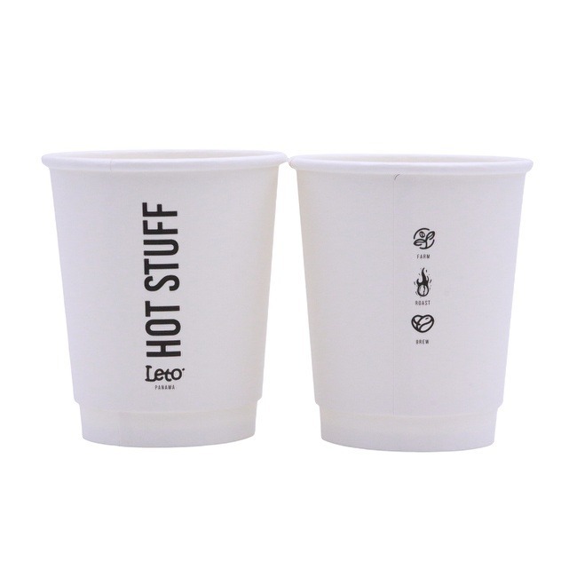Customized Disposable 10OZ Insulated Leakproof Paper Cups for Hot or Cold Drinks for Cafe