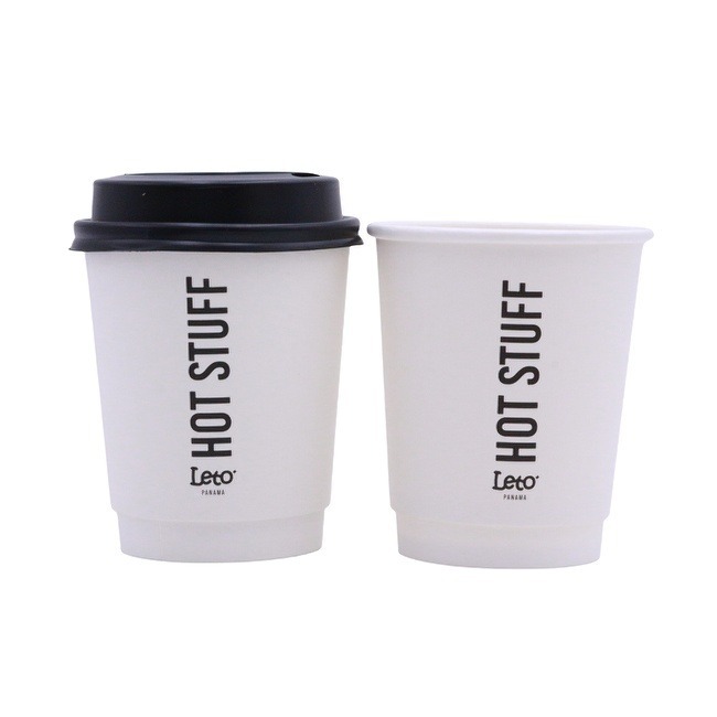 12 oz Disposable Paper Coffee Cups White Hot to Go Cups for Hot Coffee Hot Liquid Chocolate Juice Hot Beverage Drinkings