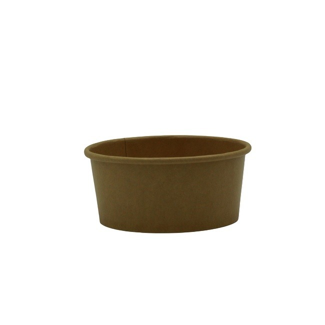 25 Oz Disposable Soup Salad Serving Bowls Kraft Paper Bowls with Lid To Go Food Container for Party Dessert Ice Cream Yogurt