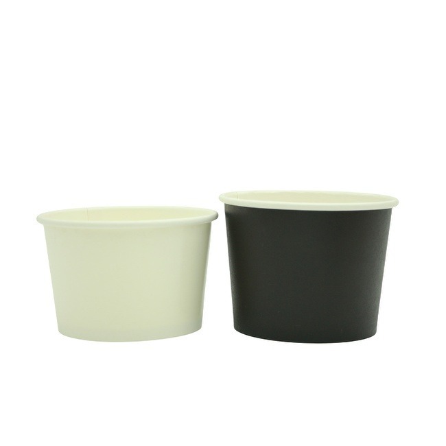 8 Ounce Paper Ice Cream Cups Disposable Dessert Bowls for Hot Soup or Cold Food Sundae Frozen Yogurt