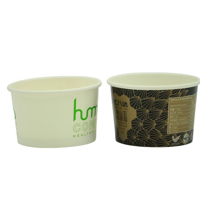 Customized 9Oz Disposable Dessert Bowls for Sundae Frozen Yogurt Soup Hot and Cold Food