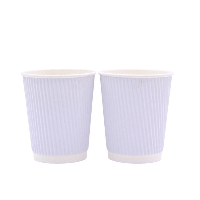 12 oz Coffee Cups Leak-Proof Disposable Paper Cups for Hot/Cold Beverages