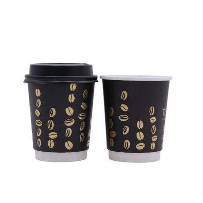 Ly Cà Phê Giấy Đen Thân Thiện Với Môi Trường Có Thể Phân Hủy Sinh Học Dùng Cho Đồ Uống Sô Cô La Nóng