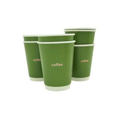 Ly tách giấy 12 Oz không rò rỉ tùy chỉnh Ly espresso giấy Không nắp Dùng cho nhà hàng Văn phòng Gia đình
