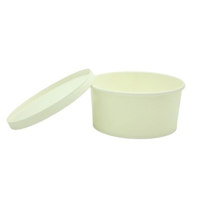 White Kraft Paper Food Bowls Disposable Snack Bowls Customized Size