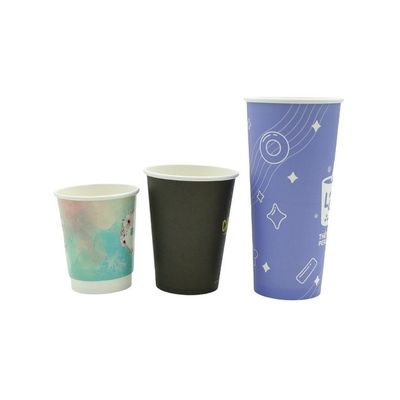 Kraft Custom Paper Coffee Cups Recyclable For Party Picnic Travel