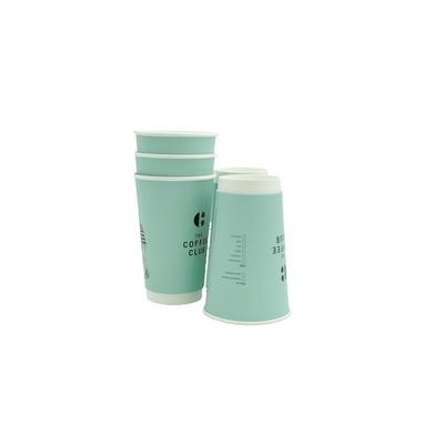 Disposable Blue Paper Coffee Cup For Hot Liquid Chocolate Juice Hot Beverage Drinkings