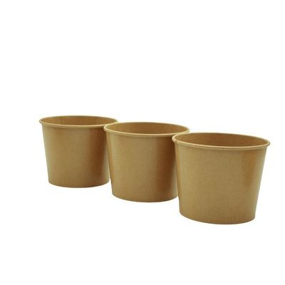Customized 8 Oz Paper Soup Containers Food Grade With Vented Lids