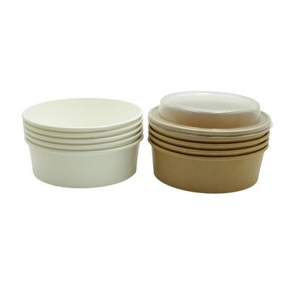 Eco Friendly Disposable Paper Bowl Leak Proof 50oz Kraft Paper Food Container