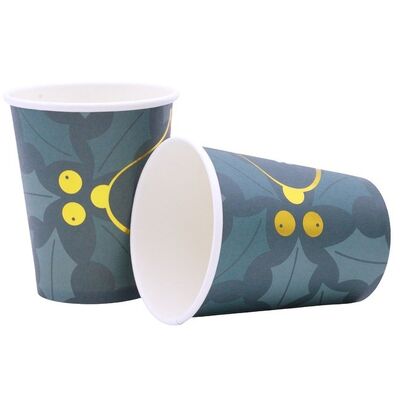 Coppe da caffè in carta da stampa a foglio d'oro Coppe da caffè da 12 once Coppe da carta usa e getta, tazze da caffè calde, ideali per caffè, bevande