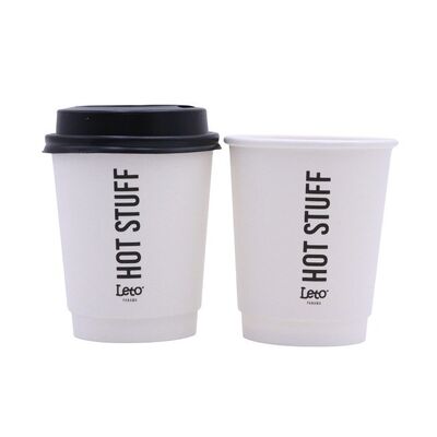12 oz Disposable Paper Coffee Cups White Hot to Go Cups for Hot Coffee Hot Liquid Chocolate Juice Hot Beverage Drinkings